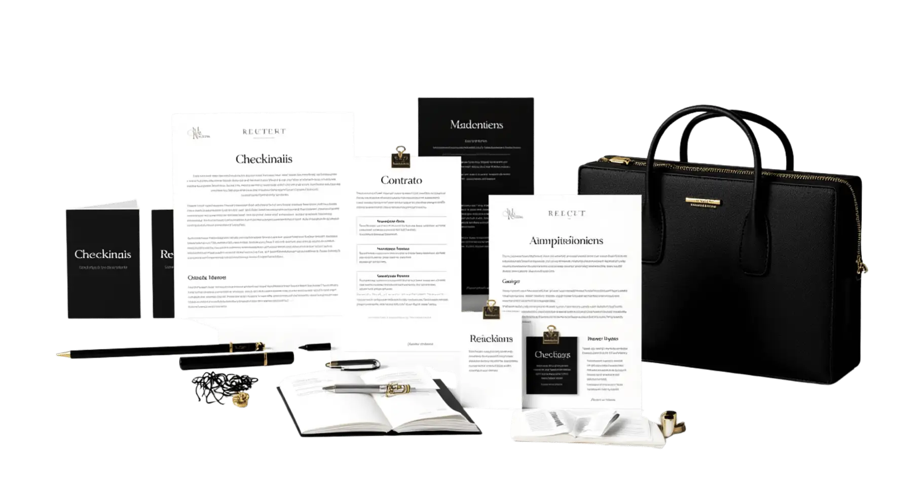 Personal organizer conduzindo a visita técnica com o Checklist e o Contrato do Dossiê